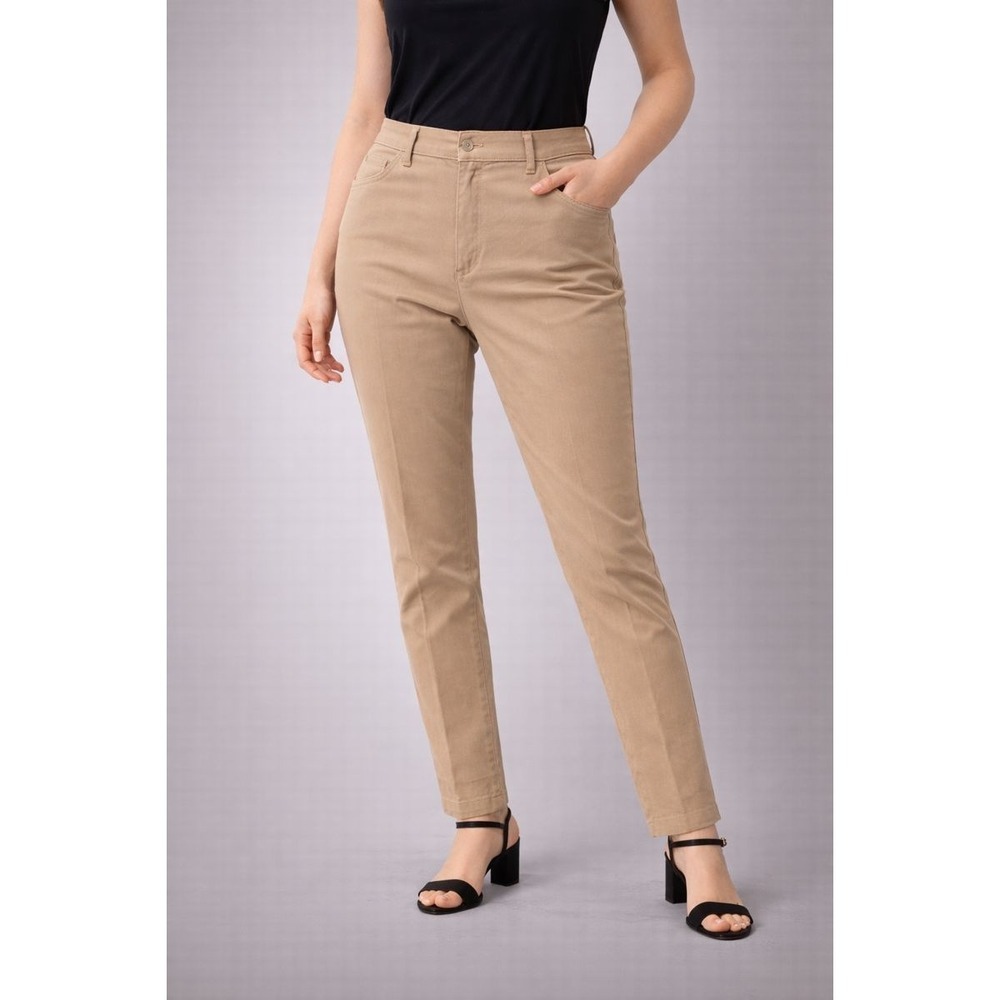 Vince Pants Women Size 25 Tan Khaki Stretch Cotton Slim Fit‎ Casual Office